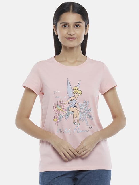 Dreamz by Pantaloons Pink Cotton Graphic Print T-Shirt-picture-13
