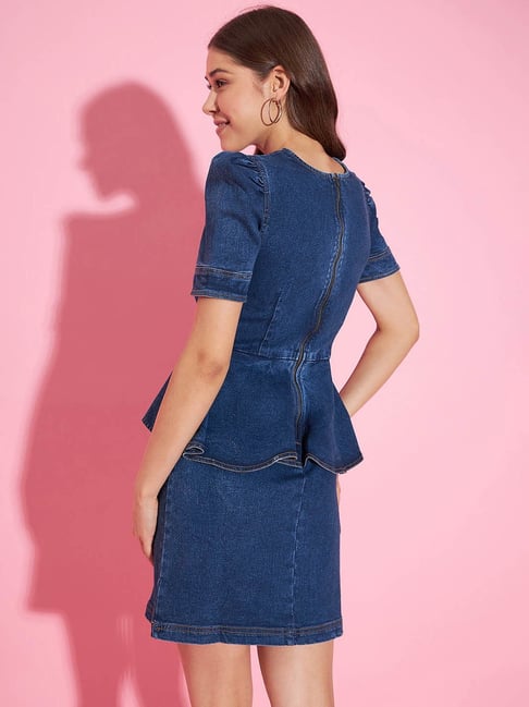 Buy Denim Blue Dresses for Women by MAX Online | Ajio.com