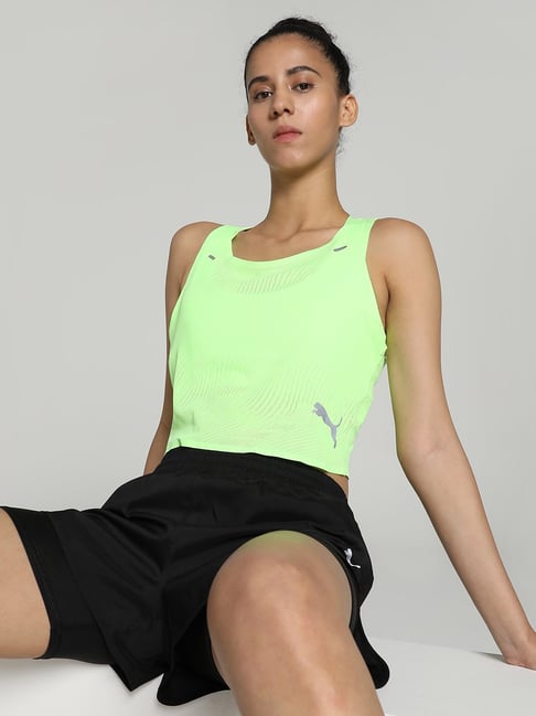 Puma Neon Green Logo Print Tank Top-picture-27
