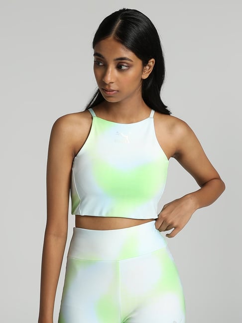 Puma green cheap crop top