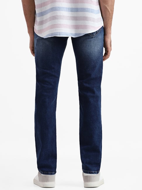 Buy WES Casuals Dark Blue Slim Fit Jeans from Westside