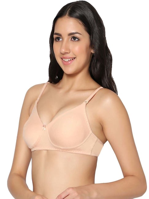 Buy Clovia Padded Wired Full Coverage Push-Up Bra - Beige at Rs