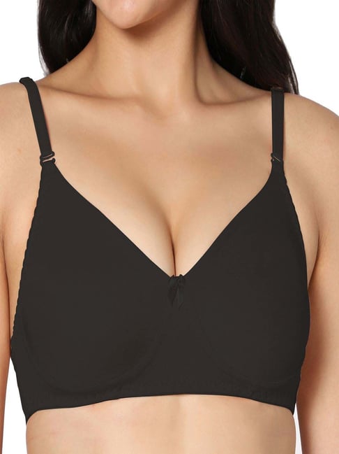 IN CARE Beige & Black Cotton T-Shirt Bras - Pack Of 2