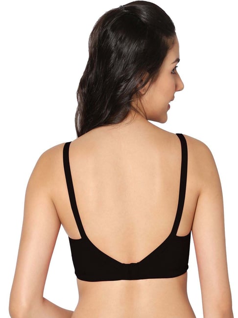 IN CARE Beige & Black Cotton T-Shirt Bras - Pack Of 2