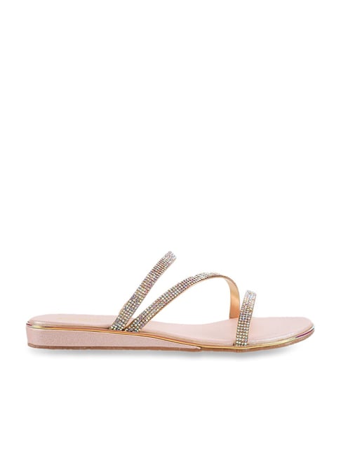 Buy Gold Flip Flop & Slippers for Women by MIJAS Online | Ajio.com