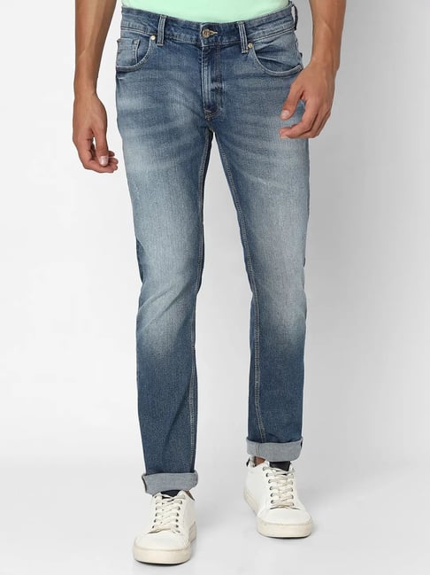 Spykar Light Blue Cotton Regular Fit Jeans-picture-31