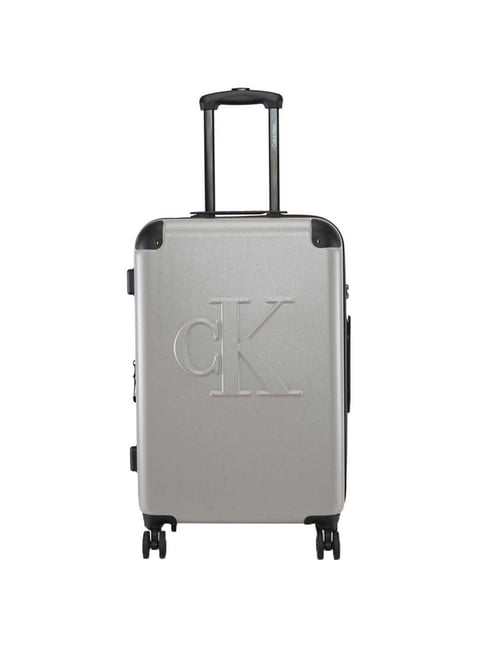 Buy Calvin Klein Lina Heather Grey Hard Trolley Bag 44.5 cm