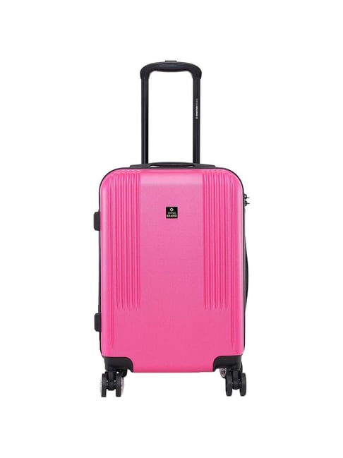 Swiss Brand Sion 2.0 Rose Pink Striped Hard Cabin Trolley Bag - 34 cm-picture-13