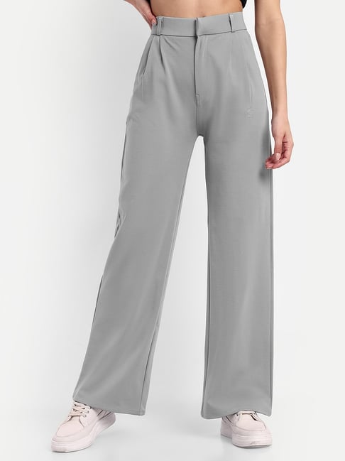 High-waist Dress Pants - Dark gray - Ladies | H&M US