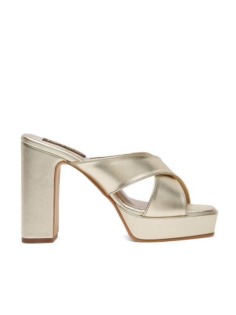 Gold platforms online sandals