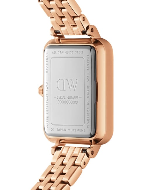 Daniel Wellington Quadro Women Pink Rectangle Dial Analog Watch  DW00100621K