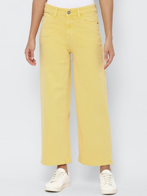 Buy ANGEL'S WISH YELLOW LOOSE STRAIGHT JEANS for Women Online in India