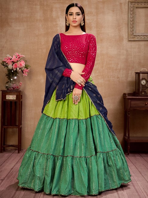Buy Green Color Dola Silk Lehenga Choli for Navratri Indian Ready to Wear  Lengha Choli Wedding Ghagra Choli for Garba Pink Lehenga for Function  Online in India - Etsy