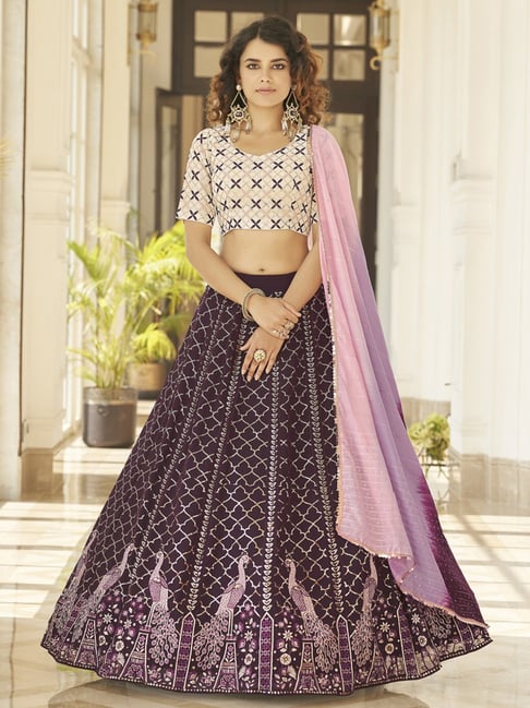 Dusty Cream Lehenga For Mother And Daughter BP3516