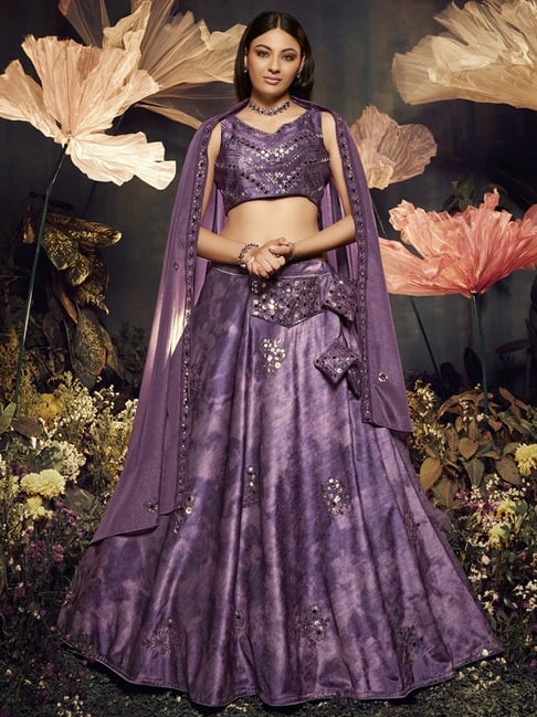 Alluring Light Purple Designer Lehenga Choli With Embroidery Work – Palkhi  Fashion