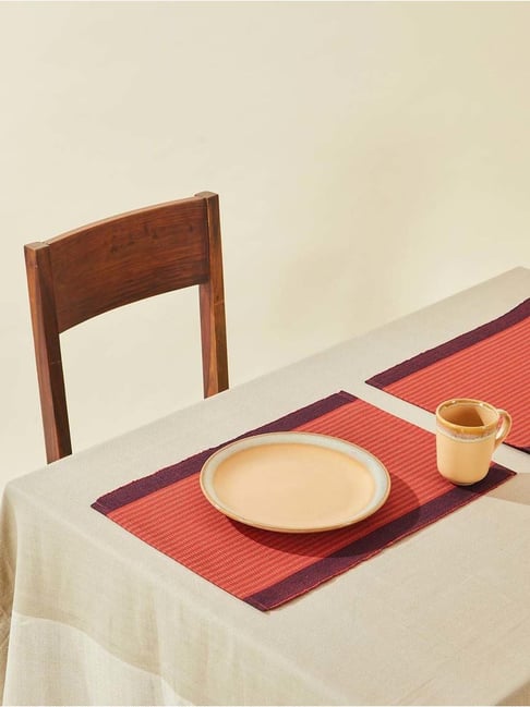 Fabindia Shubhika Red Cotton 550 GSM Mat - Set of 6-image-20