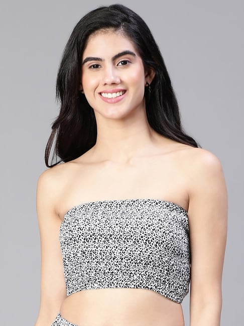 Oxolloxo Black & White Printed Tube Top-picture-45