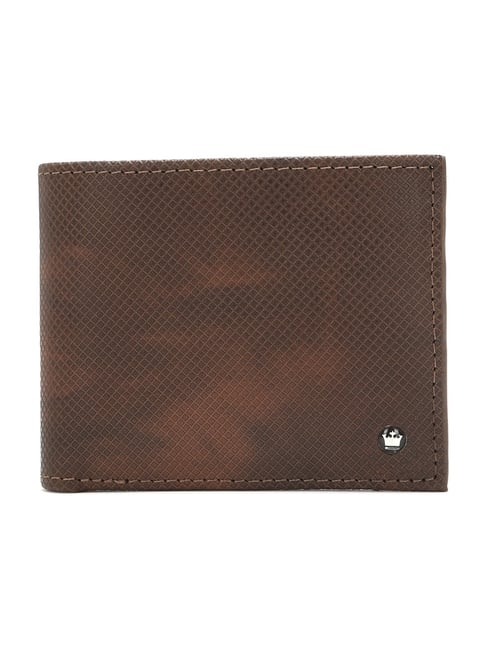 Buy Men Maroon Genuine Leather Wallet Online - 746612 | Van Heusen