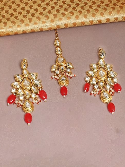Punjabi Jewelry Empire - $38 Jadau earrings and tikka set For inquiries  WhatsApp, text, call us at : 925-206-7281 🌺🌺🌺🌺🌺🌺🌺🌺🌺🌺🌺🌺🌺🌺🌺  Available in different colors Book your FaceTime and in person appointments  now