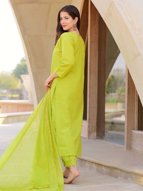 Shop Lime Green Suits for Women Online in India | Libas