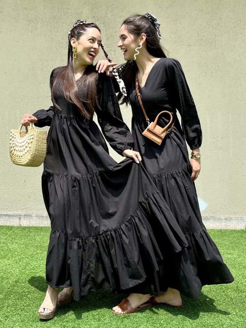 Lands' End Women's Cotton Modal Square Neck Tiered Maxi Dress - Walmart.com