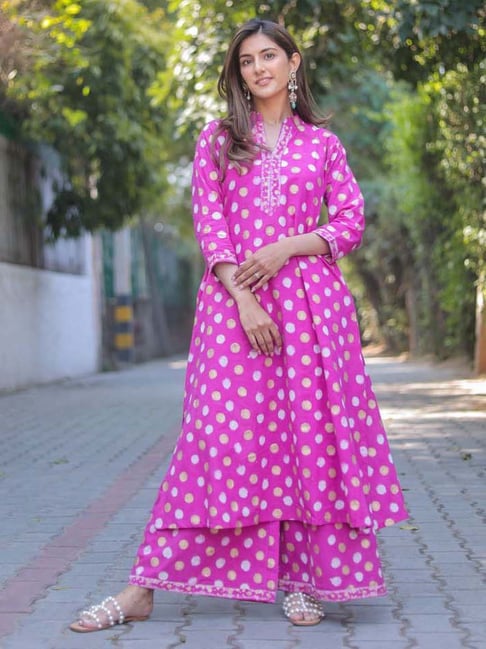 Polka dot salwar suits on sale online