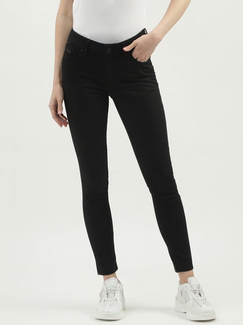 High Waisted Black Ripped Jean Leggings | Express