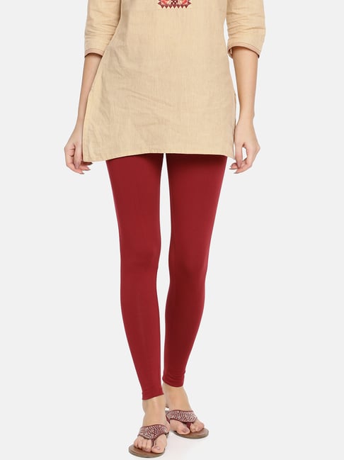 Mid Waist 4 Way Lycra Maroon Ankle Length Leggings, Casual Wear, Slim Fit  at Rs 135 in Ahmedabad