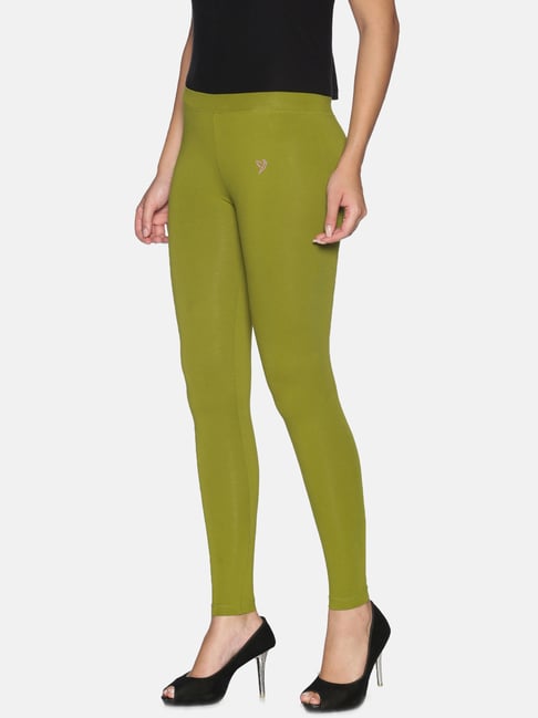 Lids North Texas Mean Green Vive La Fete Women's Color Block Yoga Leggings  - Kelly Green/White | Hamilton Place