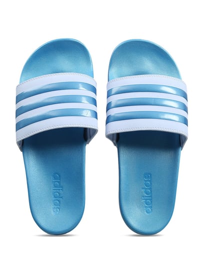 Buy Adidas Women s ADILETTE COMFORT Blue Slides for Women at Best