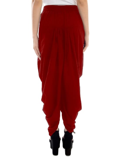 Buy Red Silk Embroidery Aari And Sequin Border Cape & Dhoti Pant Set For  Women by JAYANTI REDDY Online at Aza Fashions.