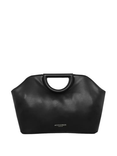 Buy Accessorize London Black Solid Medium Handbag Online At Best