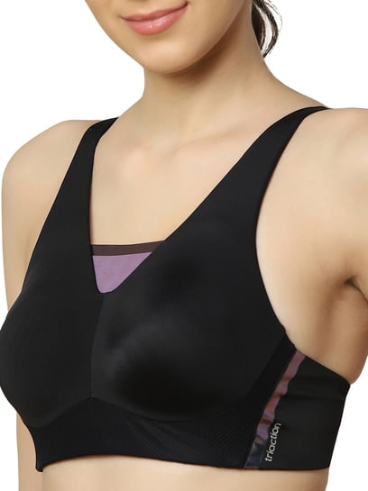 Buy Triumph Black V Neck Sports Bra for Women Online @ Tata CLiQ