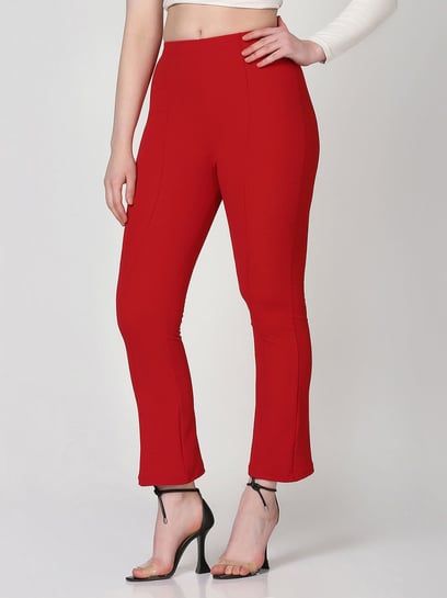 THE DARBY FLARE TROUSER-RED – 7 Bar Boutique