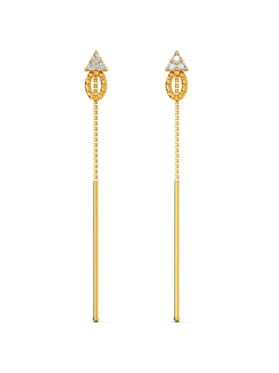 SMARNN 18K Gold Plated Sui Dhaga Earrings Set for Women : Amazon.in: Fashion