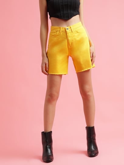 Calhoun Sportswear 100% Cotton Yellow Denim Shorts 29 Waist - 58% off |  ThredUp