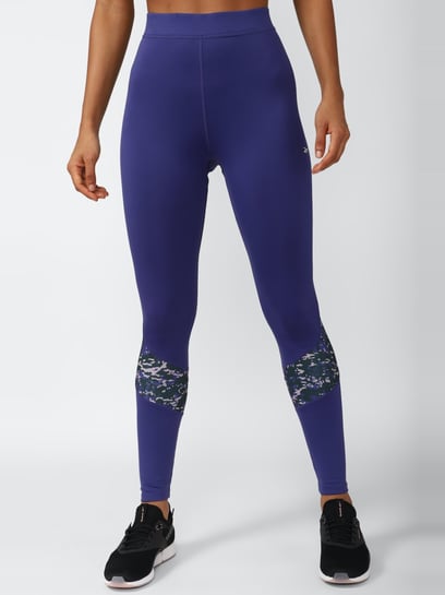 Buy Reebok Purple Printed Sports Tights for Women Online @ Tata CLiQ