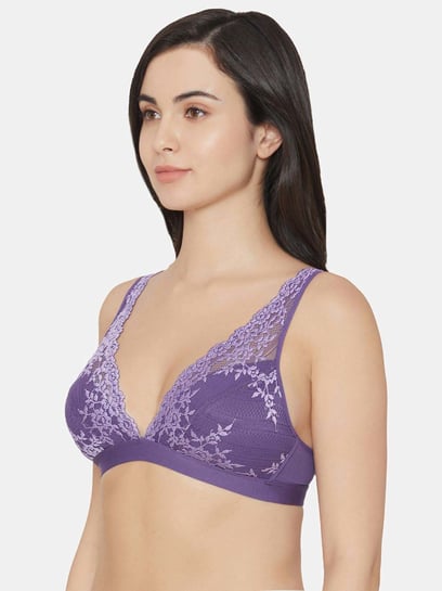 Buy Wacoal Purple Lace Work Bralette Bra for Women Online @ Tata CLiQ