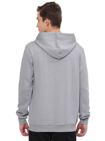 Buy Asics One Point FZ Grey Regular Fit Hooded Sweatshirt for