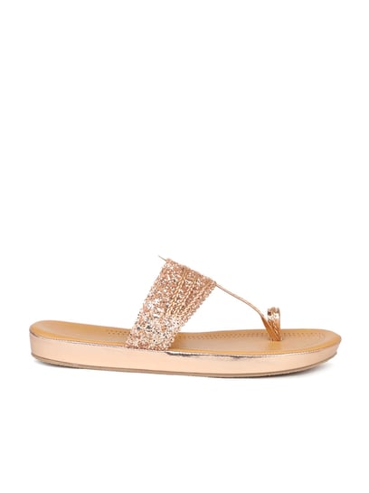 Rose gold best sale flip flop sandals