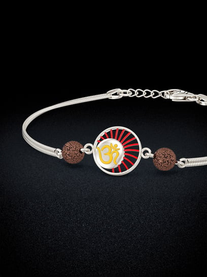 Silver on sale bracelet rakhi