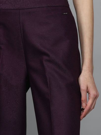 Naariy Purple Stretchable Cotton Pants for Women | Everyday Wear