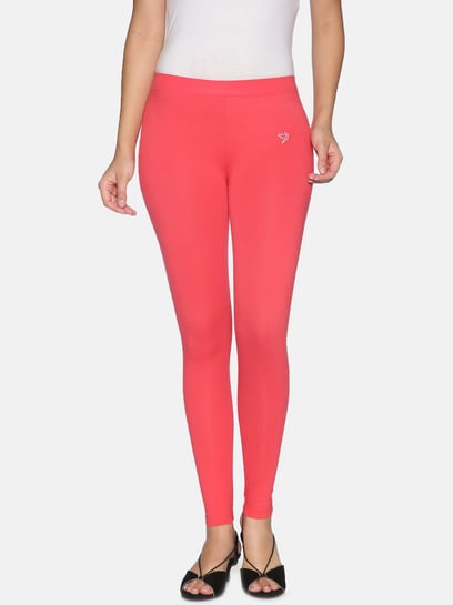 TWIN BIRDS Pink Ankle Length Leggings