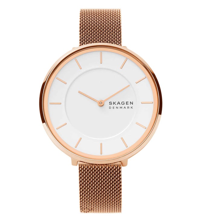 Skagen Signatur Lille Two-Hand Rose Gold Stainless Steel Watch and Strap  Box Set SKW1153SET - Skagen