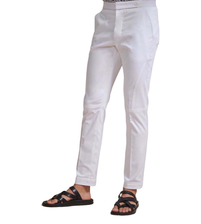HIGHLANDER Slim Fit Men White Trousers  Buy WHITE HIGHLANDER Slim Fit Men White  Trousers Online at Best Prices in India  Flipkartcom