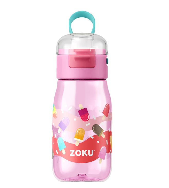 Kids Flip Straw Bottle - Zoku Pink Unicorn