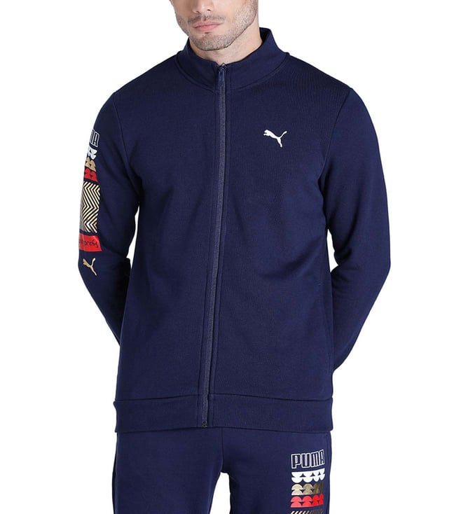 Buy Puma One8 Virat Kohli Peacoat Print Regular Fit Sweatshirt for Men Online Tata CLiQ Luxury