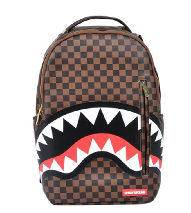 Buy Sprayground Brown Sharks In Paris Medium Duffle Bag Online @ Tata CLiQ  Luxury