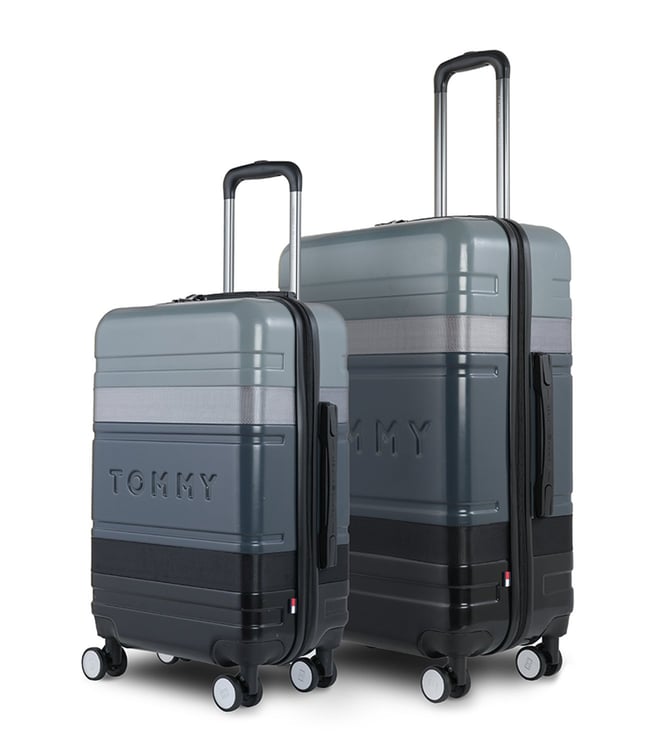 Buy Tommy Hilfiger Black Triton Plus Set of Hard Checked Luggage Online Tata CLiQ Luxury