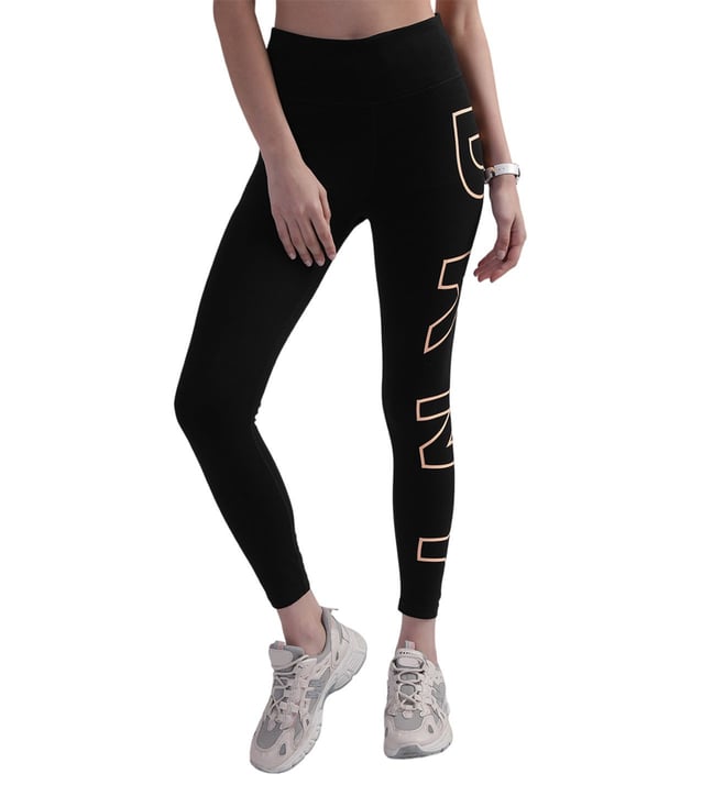 Buy DKNY women high rise logo workout leggings black Online | Brands For  Less
